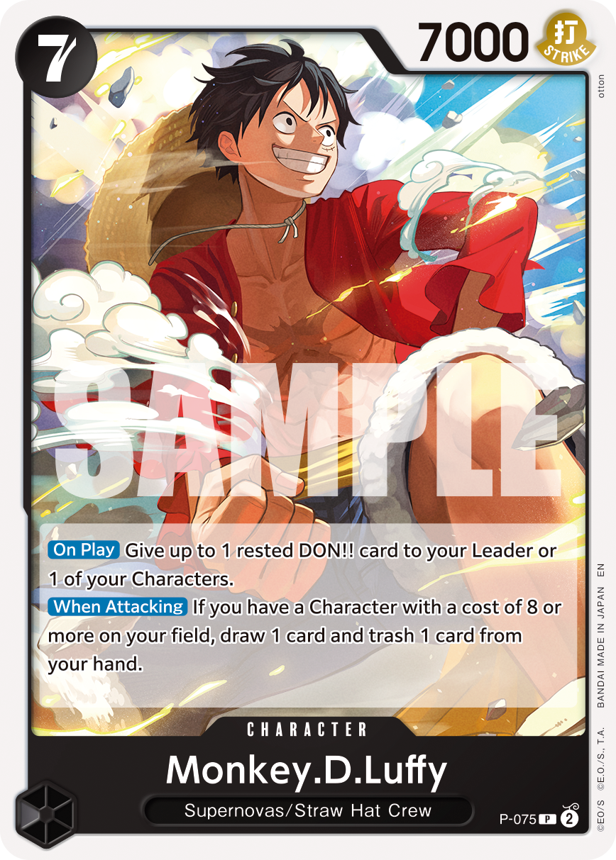 Monkey.D.Luffy - P-075 (Pirate Foil) P-075 - Premium Booster Vol 2 PRB02 kart görseli