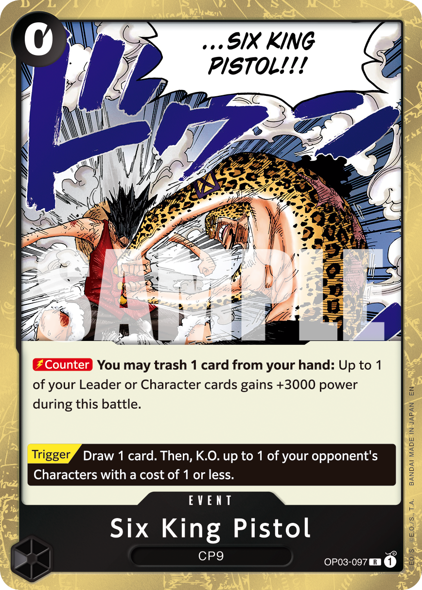 Six King Pistol (Reprint) OP03-097 - Premium Booster Vol 2 PRB02 kart görseli