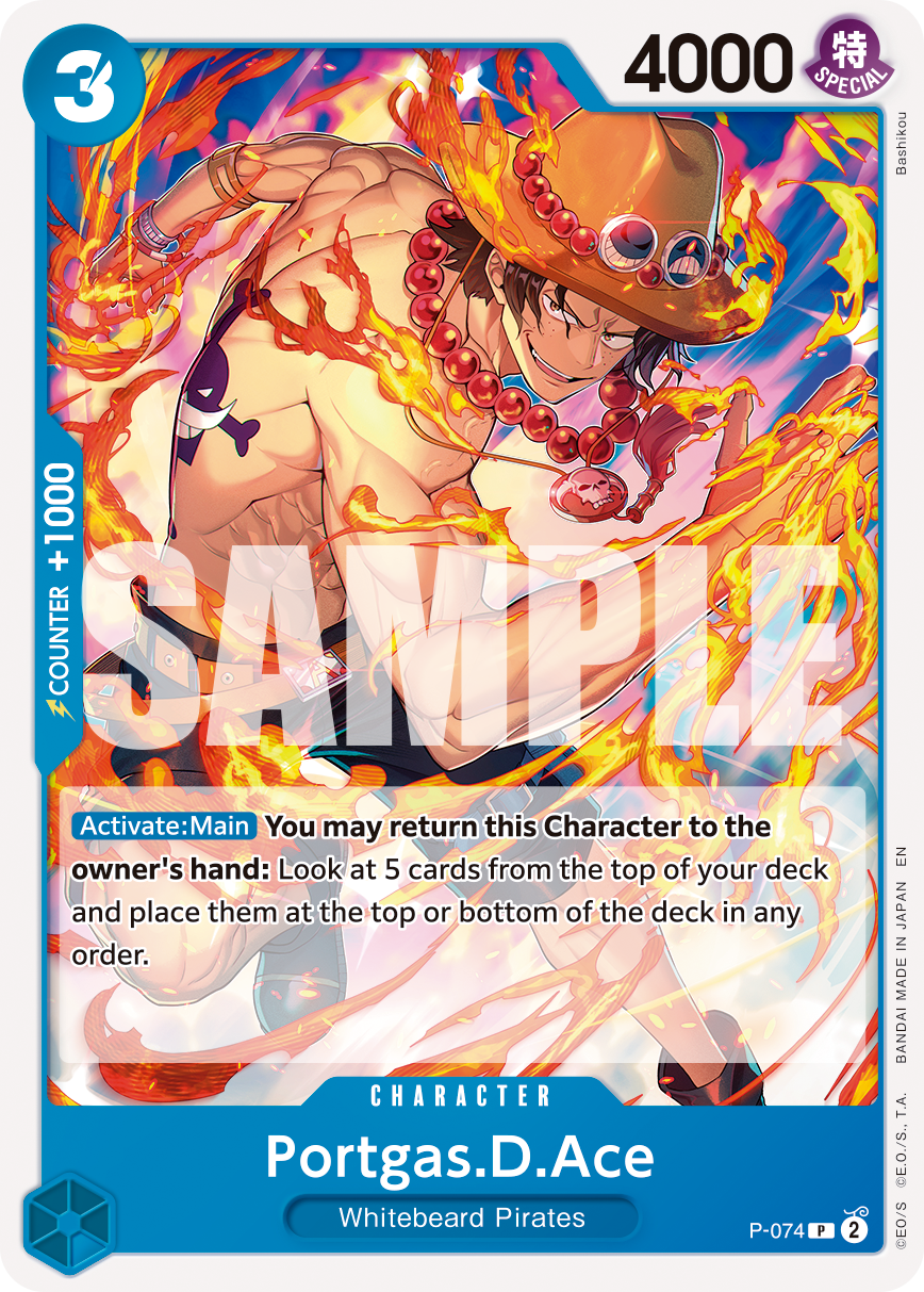 Portgas.D.Ace - P-074 (Pirate Foil) P-074 - Premium Booster Vol 2 PRB02 kart görseli