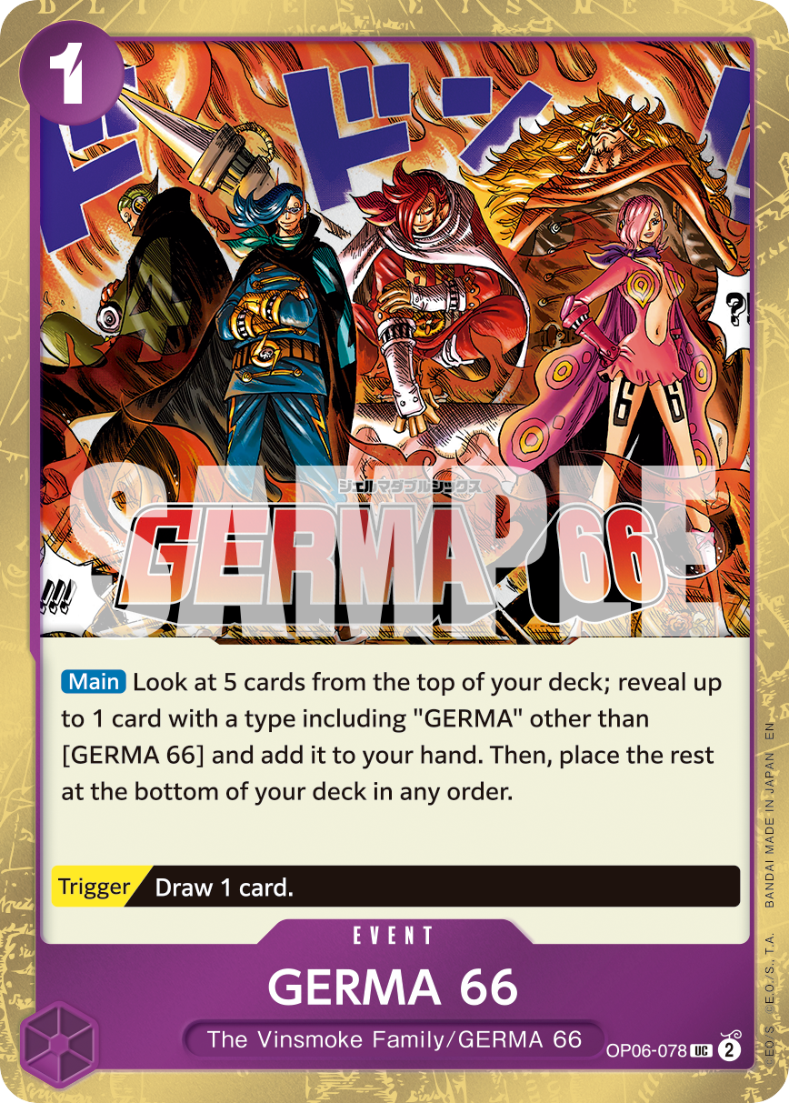 GERMA 66 (Pirate Foil) OP06-078 - Premium Booster Vol 2 PRB02 kart görseli