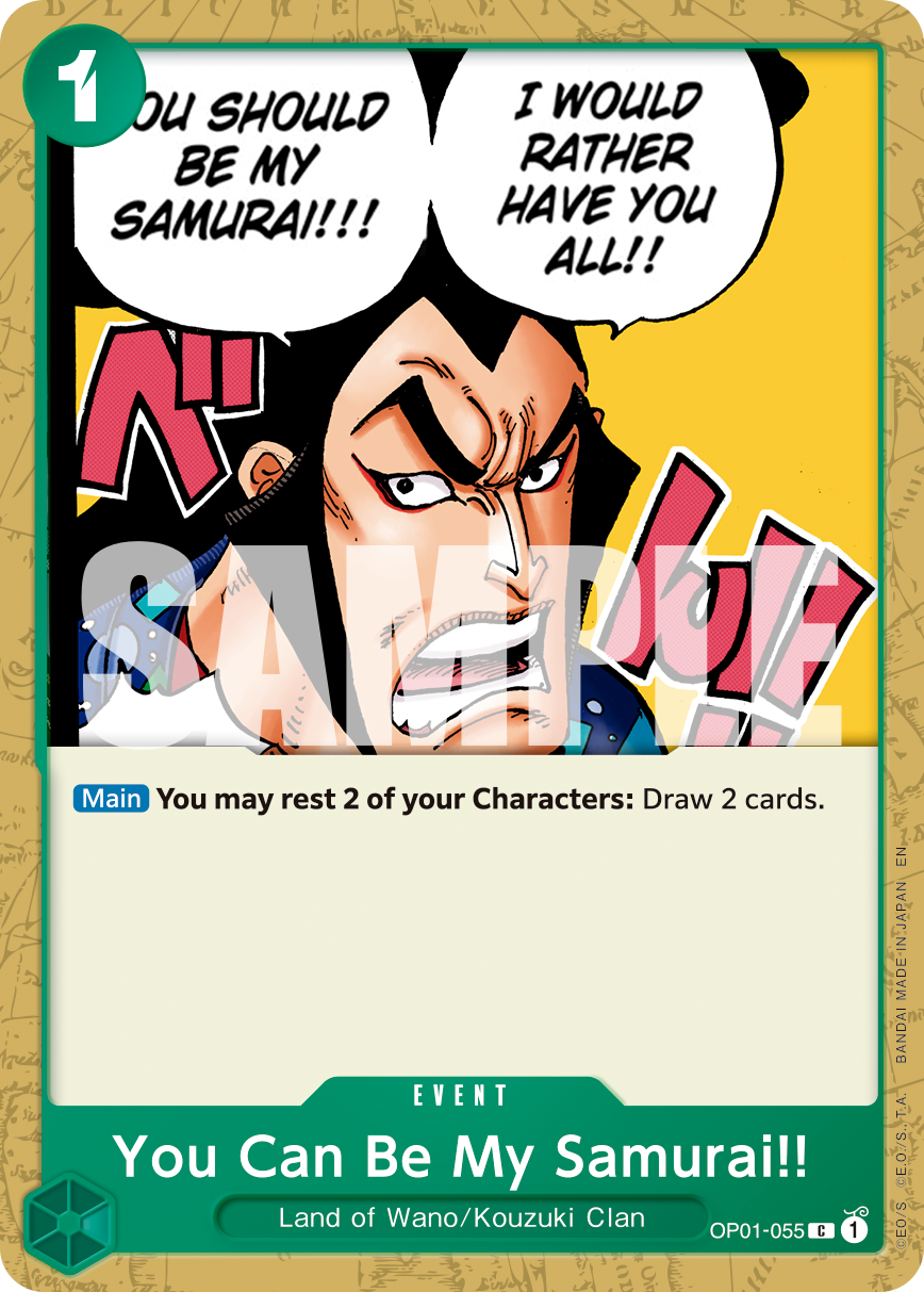 You Can Be My Samurai!! (Reprint) OP01-055 - Premium Booster Vol 2 PRB02 kart görseli