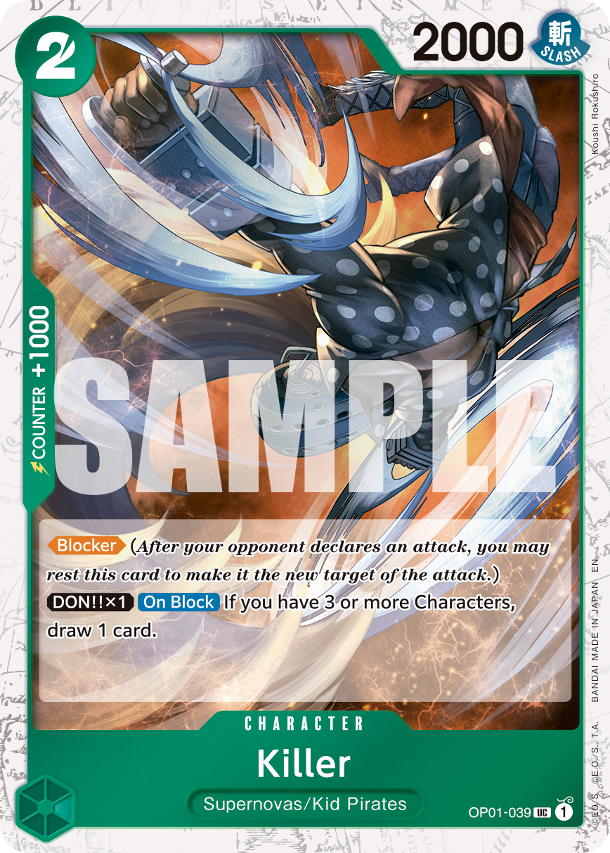 Killer (Pirate Foil) OP01-039 - Premium Booster Vol 2 PRB02 kart görseli