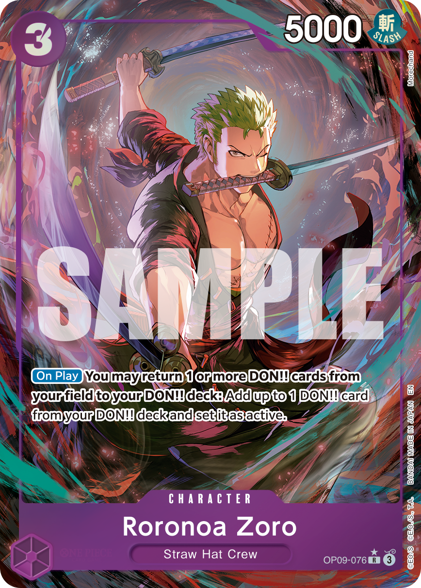Roronoa Zoro - OP09-076 (Alternate Art) OP09-076 - Premium Booster Vol 2 PRB02 kart görseli
