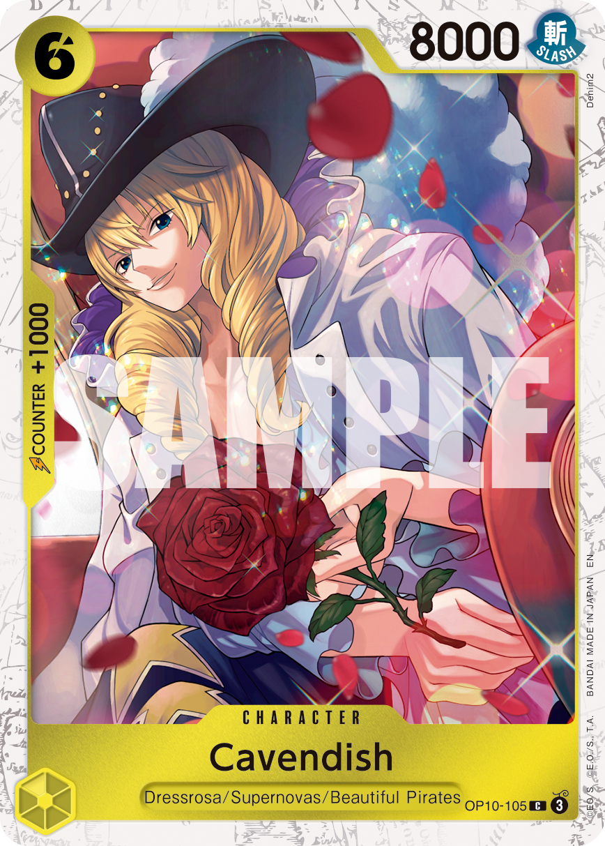Cavendish - OP10-105 (Pirate Foil) OP10-105 - Premium Booster Vol 2 PRB02 kart görseli