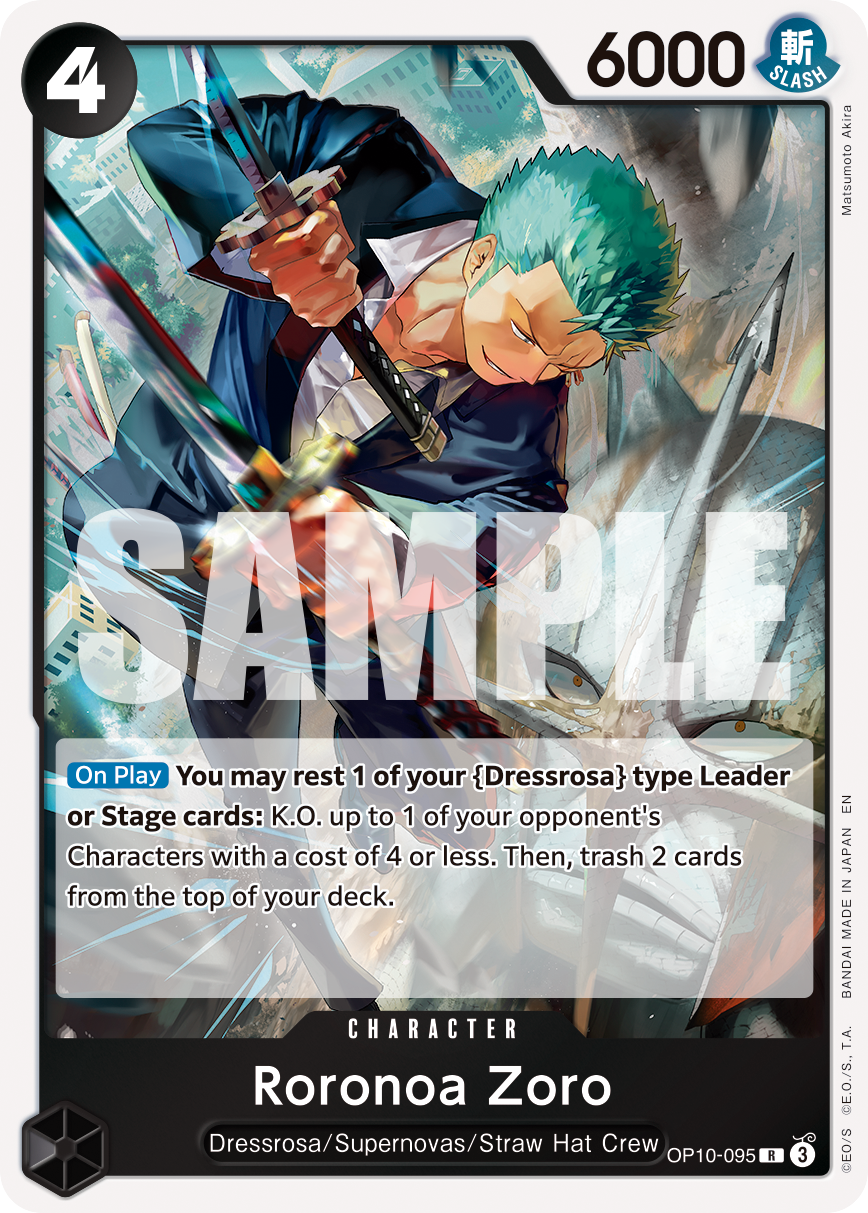 Roronoa Zoro - OP10-095 (Reprint) OP10-095 - Premium Booster Vol 2 PRB02 kart görseli