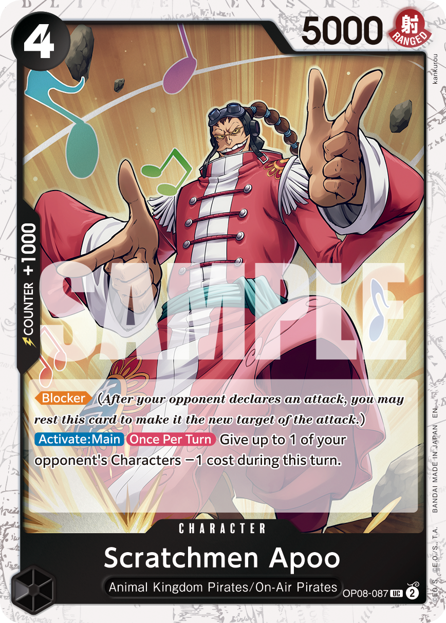 Scratchmen Apoo - OP08-087 (Pirate Foil) OP08-087 - Premium Booster Vol 2 PRB02 kart görseli