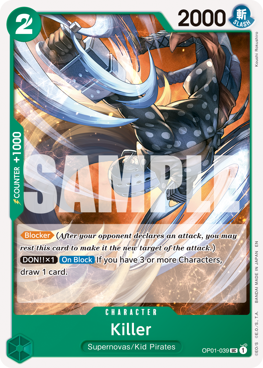 Killer (Reprint) OP01-039 - Premium Booster Vol 2 PRB02 kart görseli