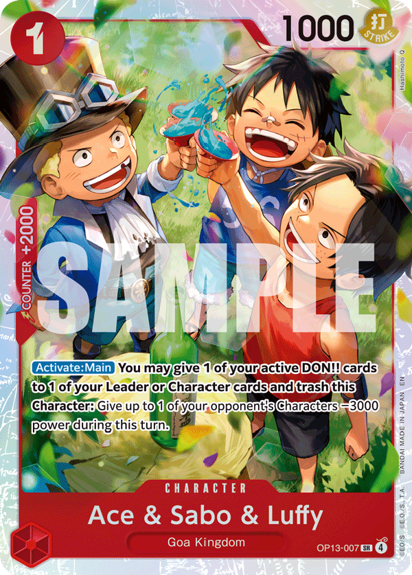 Ace & Sabo & Luffy OP13-007 - Carrying On His Will OP13 kart görseli