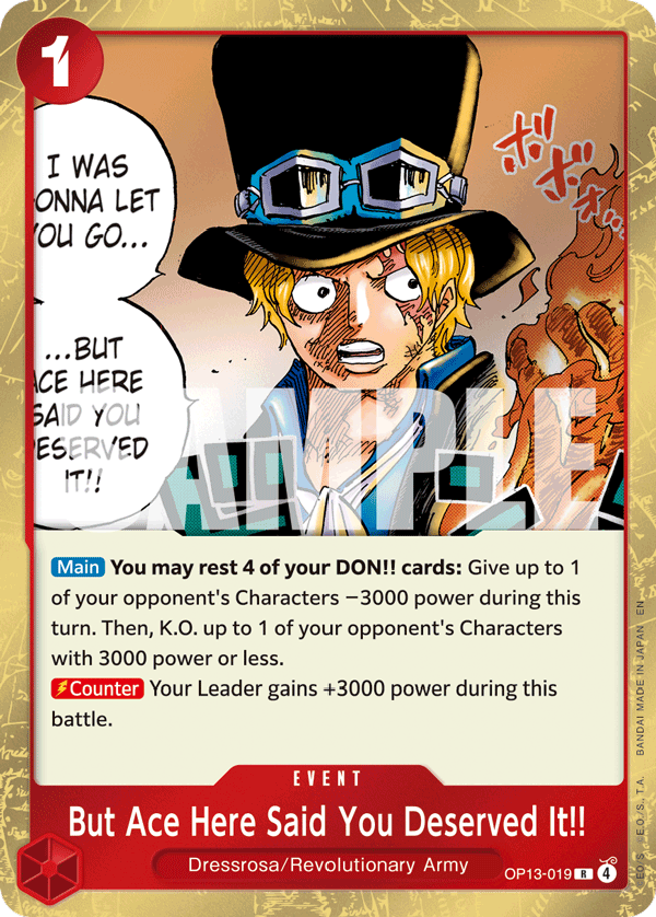 But Ace Here Said You Deserved It!! OP13-019 - Carrying On His Will OP13 kart görseli