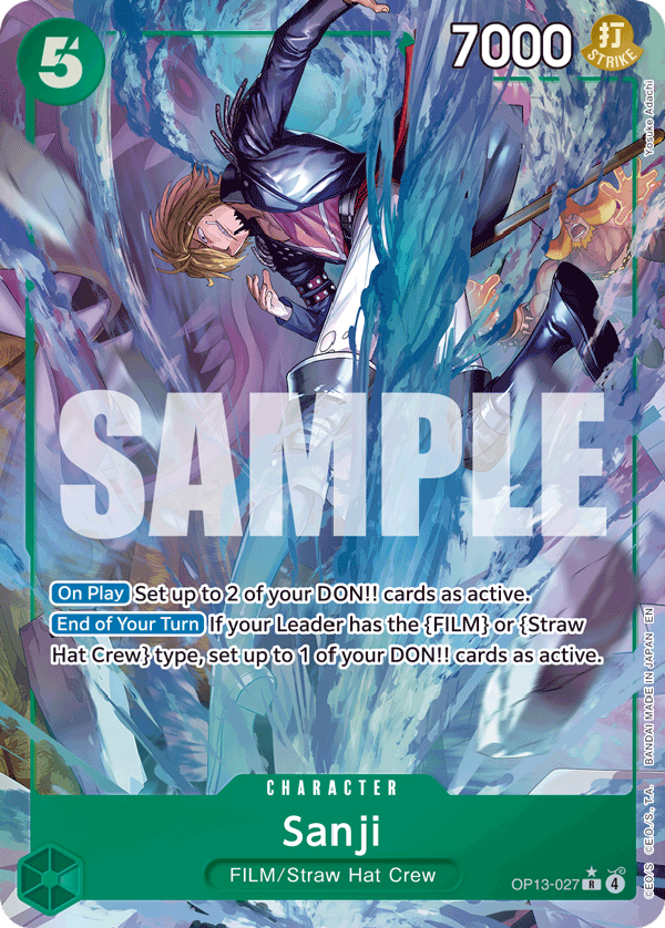 Sanji (Alternate Art) OP13-027 - Carrying On His Will OP13 kart görseli