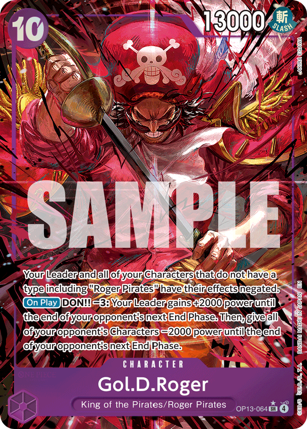 Gol.D.Roger (064) (Alternate Art) OP13-064 - Carrying On His Will OP13 kart görseli