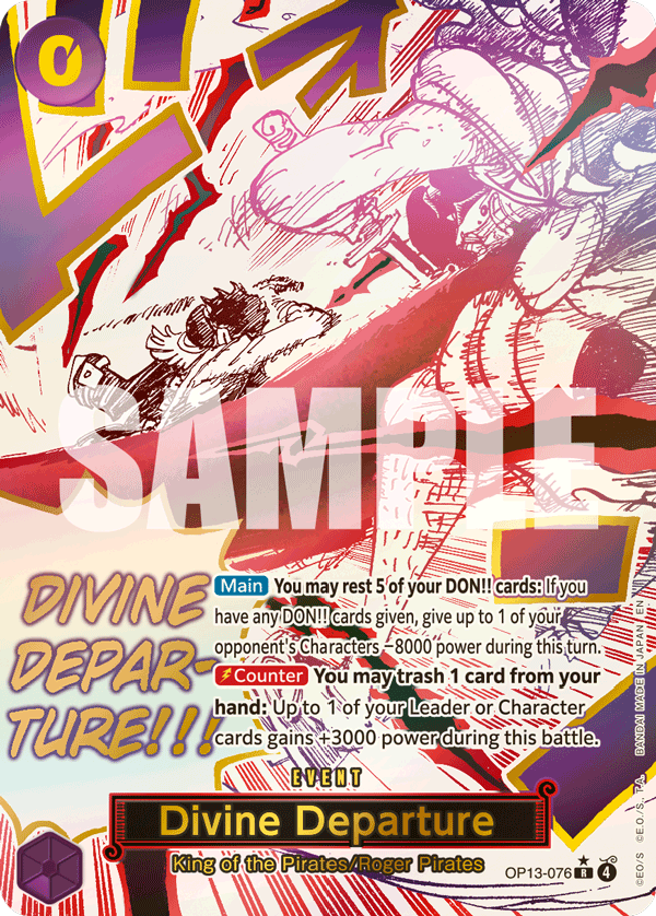 Divine Departure (Alternate Art) OP13-076 - Carrying On His Will OP13 kart görseli