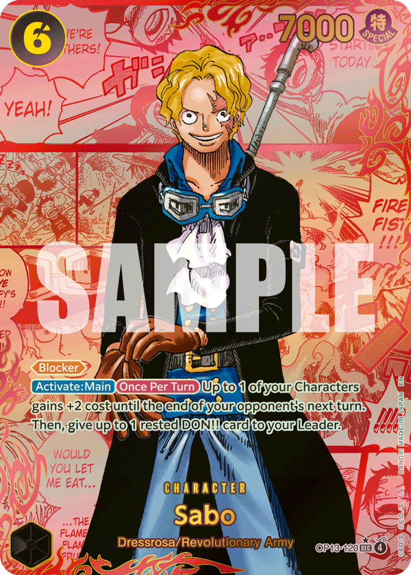 Sabo (120) (Wanted Poster) OP13-120 - Carrying On His Will OP13 kart görseli