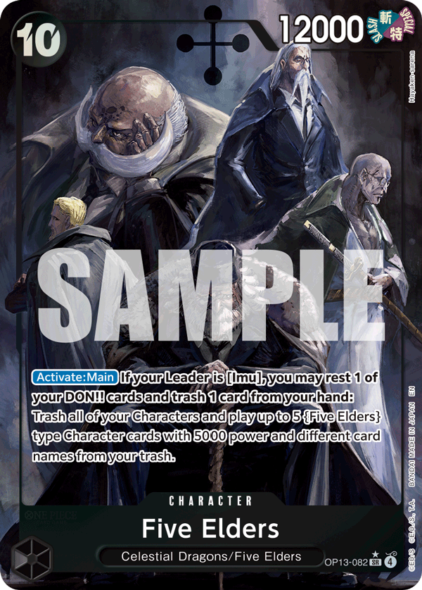 Five Elders (Alternate Art) OP13-082 - Carrying On His Will OP13 kart görseli