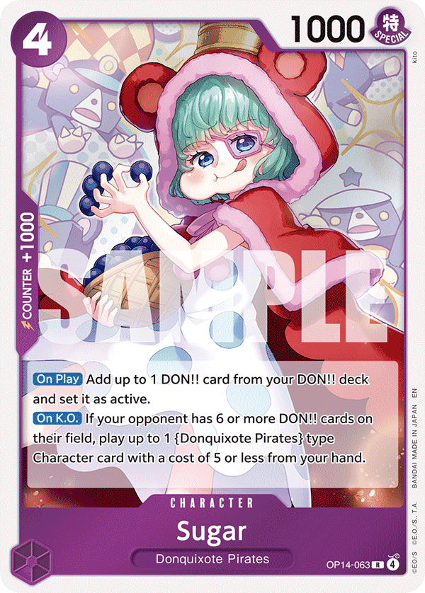 Sugar OP14-063 - The Azure Sea's Seven OP14 kart görseli