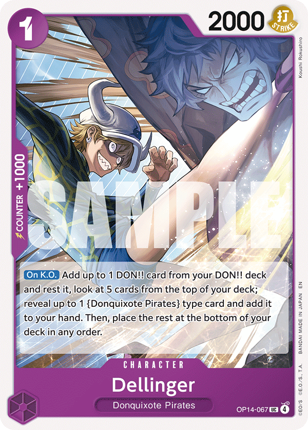 Dellinger OP14-067 - The Azure Sea's Seven OP14 kart görseli