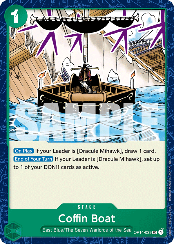 Coffin Boat OP14-039 - The Azure Sea's Seven OP14 kart görseli