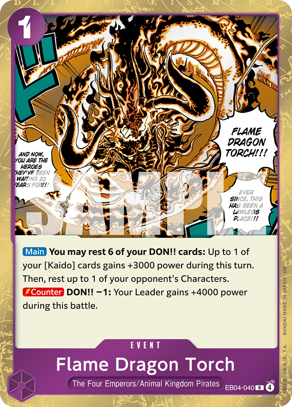 Flame Dragon Torch EB04-040 - The Azure Sea's Seven OP14 kart görseli