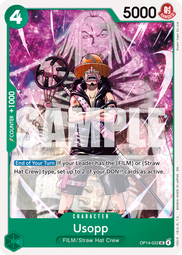 Usopp OP14-022 - The Azure Sea's Seven OP14 kart görseli