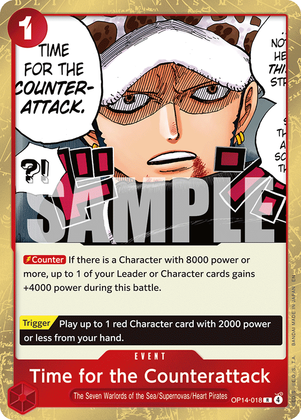 Time for the Counterattack OP14-018 - The Azure Sea's Seven OP14 kart görseli