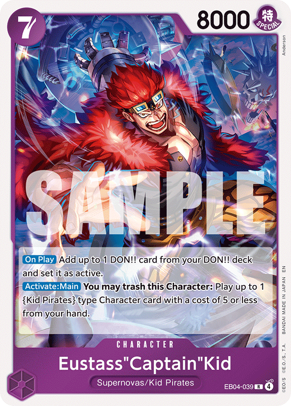 Eustass"Captain"Kid - EB04-039 EB04-039 - The Azure Sea's Seven OP14 kart görseli