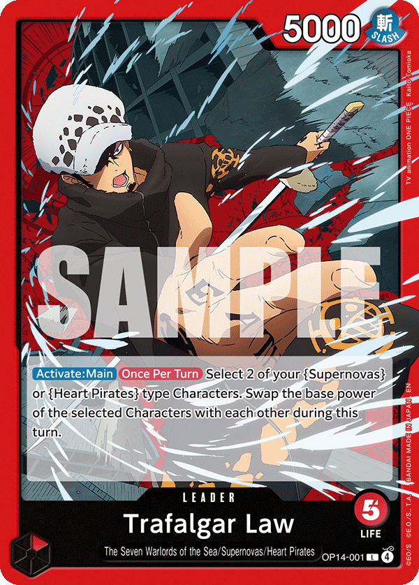 Trafalgar Law - OP14-001 OP14-001 - The Azure Sea's Seven OP14 kart görseli