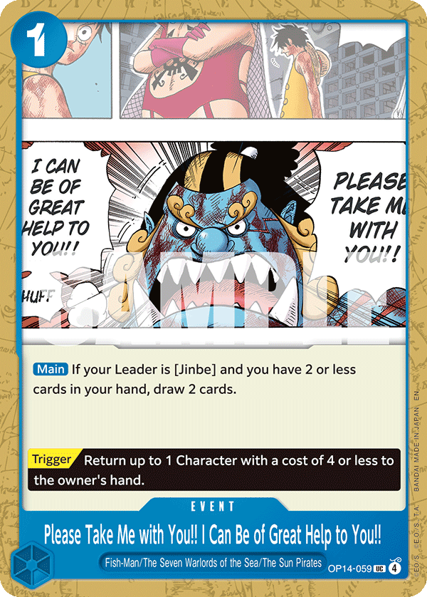 Please Take Me with You!! I Can Be of Great Help t OP14-059 - The Azure Sea's Seven OP14 kart görseli