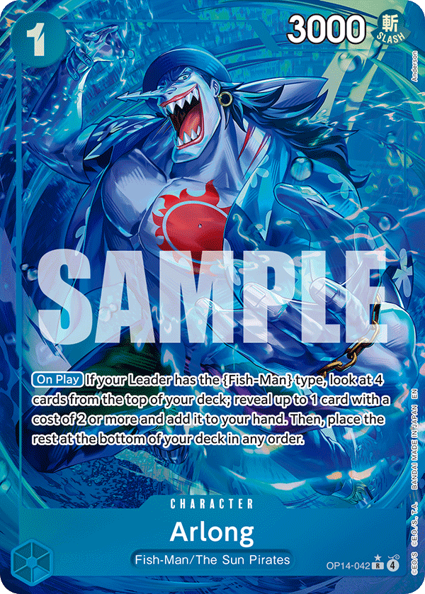 Arlong (Alternate Art) OP14-042 - The Azure Sea's Seven OP14 kart görseli