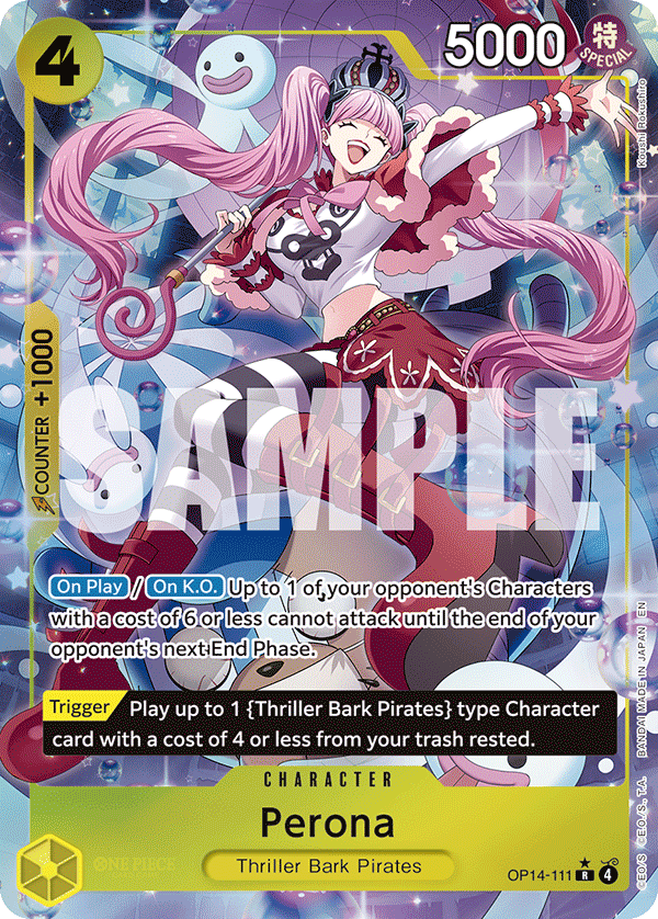 Perona - OP14-111 (Alternate Art) OP14-111 - The Azure Sea's Seven OP14 kart görseli