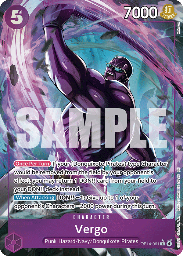 Vergo (Alternate Art) OP14-061 - The Azure Sea's Seven OP14 kart görseli
