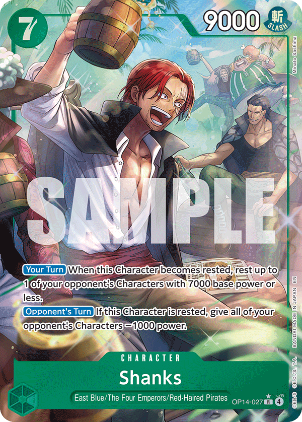 Shanks (Alternate Art) OP14-027 - The Azure Sea's Seven OP14 kart görseli