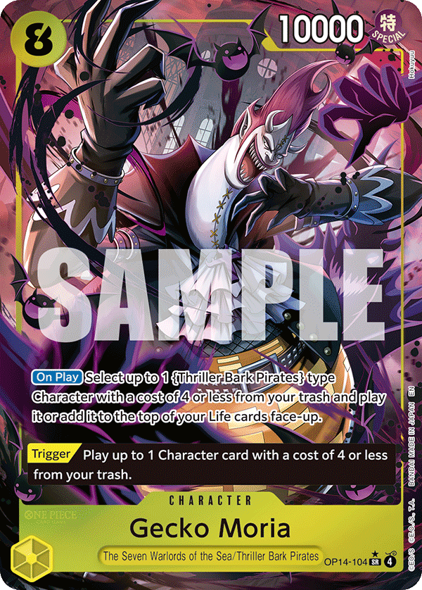 Gecko Moria - OP14-104 (Alternate Art) OP14-104 - The Azure Sea's Seven OP14 kart görseli
