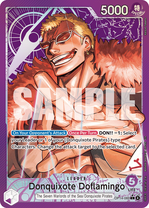 Donquixote Doflamingo - OP14-060 (Alternate Art) OP14-060 - The Azure Sea's Seven OP14 kart görseli