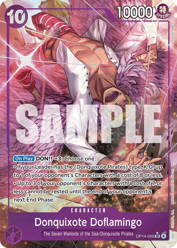 Donquixote Doflamingo - OP14-069 (Alternate Art) OP14-069 - The Azure Sea's Seven OP14 kart görseli