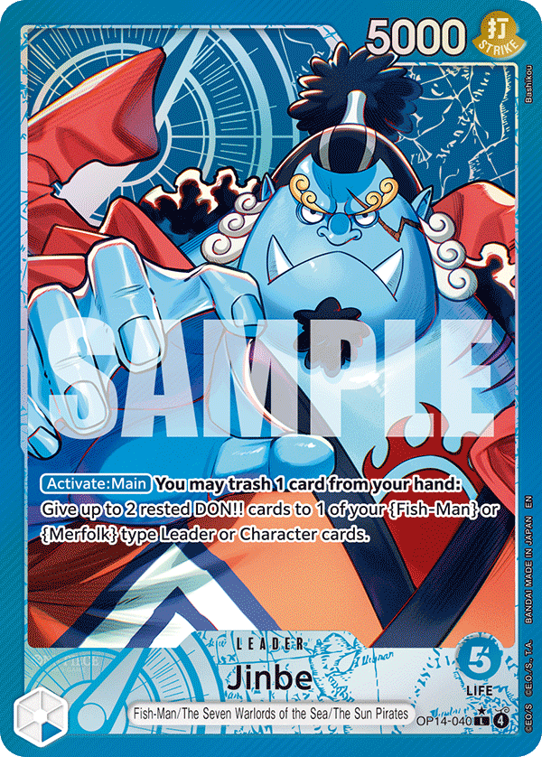 Jinbe - OP14-040 (Alternate Art) OP14-040 - The Azure Sea's Seven OP14 kart görseli