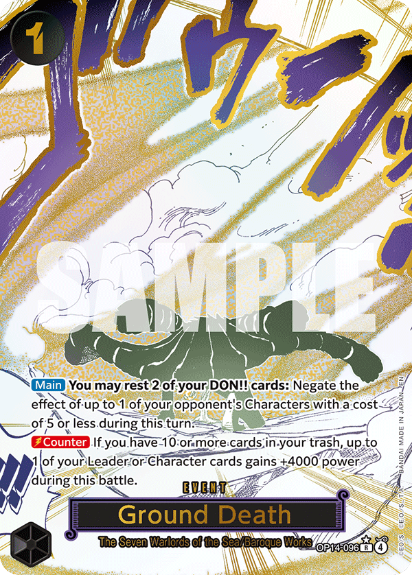 Ground Death (Alternate Art) OP14-096 - The Azure Sea's Seven OP14 kart görseli