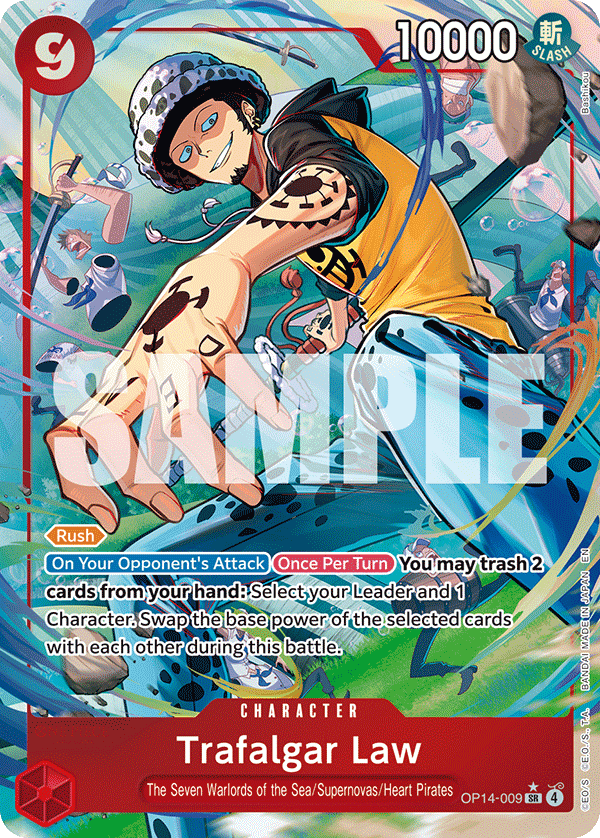 Trafalgar Law - OP14-009 (Alternate Art) OP14-009 - The Azure Sea's Seven OP14 kart görseli