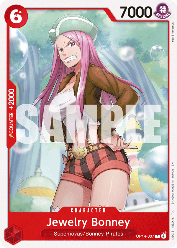 Jewelry Bonney OP14-007 - The Azure Sea's Seven OP14 kart görseli