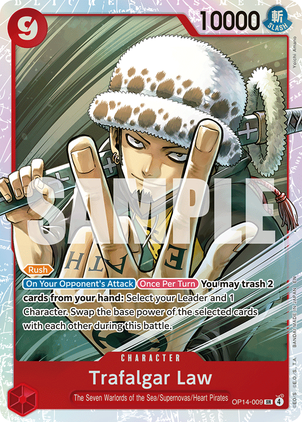 Trafalgar Law - OP14-009 OP14-009 - The Azure Sea's Seven OP14 kart görseli