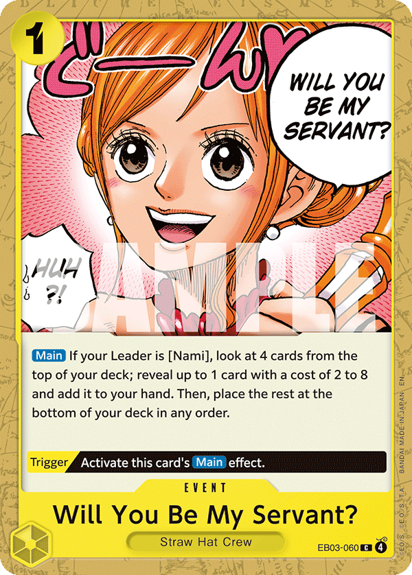 Will You Be My Servant? EB03-060 - Extra Booster: One Piece Heroine's Edition EB03 kart görseli