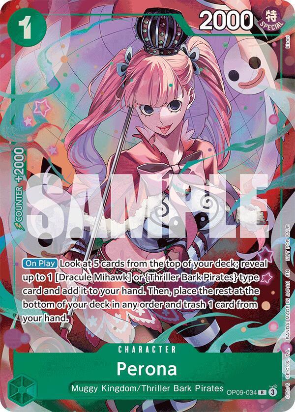 Perona - OP09-034 OP09-034 - Extra Booster: One Piece Heroine's Edition EB03 kart görseli