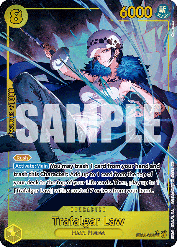 Trafalgar Law (Alternate Art) EB03-062 - Extra Booster: One Piece Heroine's Edition EB03 kart görseli