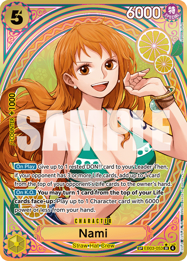 Nami (053) (Alternate Art) EB03-053 - Extra Booster: One Piece Heroine's Edition EB03 kart görseli