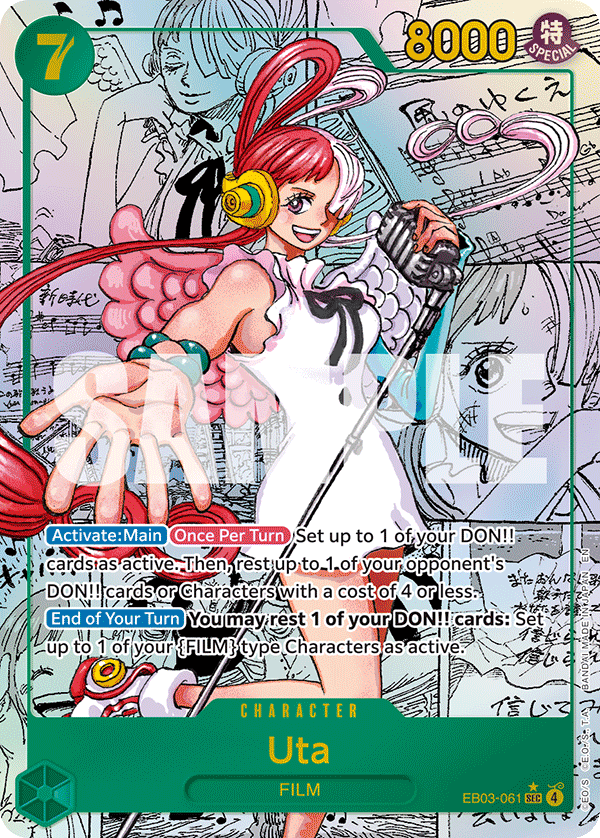 Uta (061) (Alternate Art) EB03-061 - Extra Booster: One Piece Heroine's Edition EB03 kart görseli