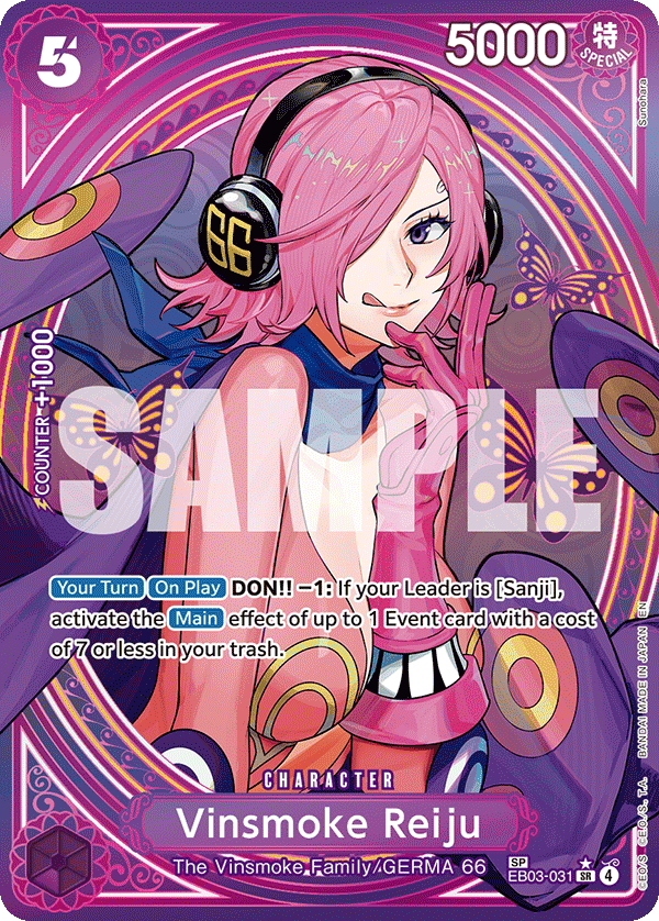 Vinsmoke Reiju (Alternate Art) EB03-031 - Extra Booster: One Piece Heroine's Edition EB03 kart görseli