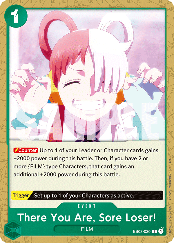 There You Are, Sore Loser! EB03-020 - Extra Booster: One Piece Heroine's Edition EB03 kart görseli