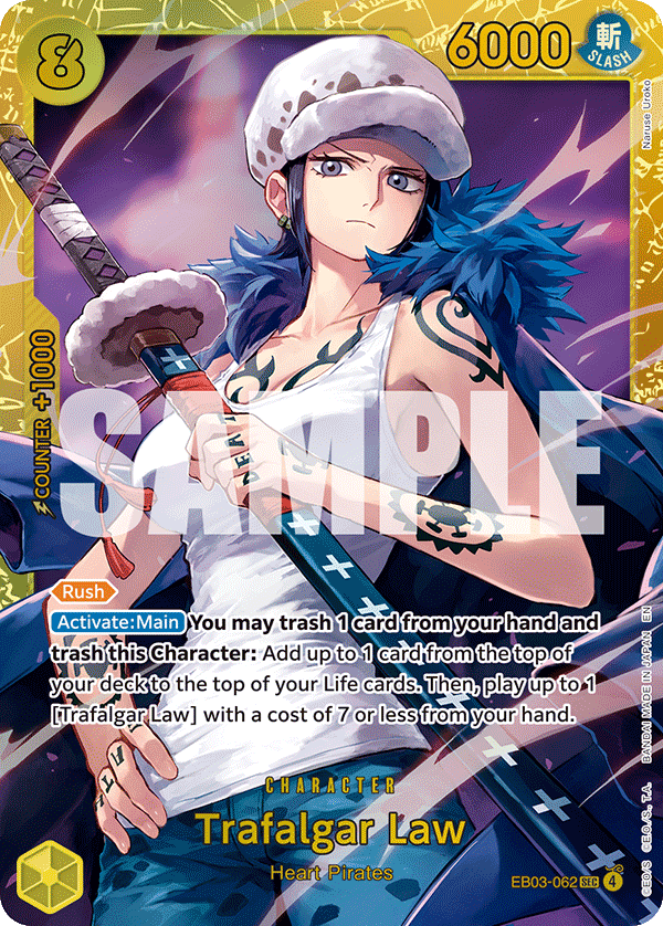 Trafalgar Law EB03-062 - Extra Booster: One Piece Heroine's Edition EB03 kart görseli