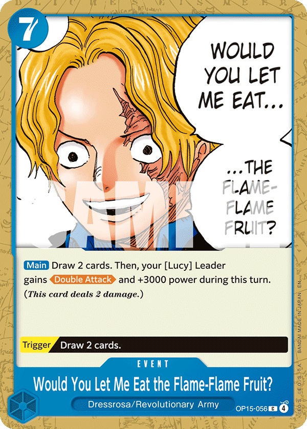 Would You Let Me Eat the Flame-Flame Fruit? OP15-056 - Adventure on Kami's Island OP15-EB04 kart görseli
