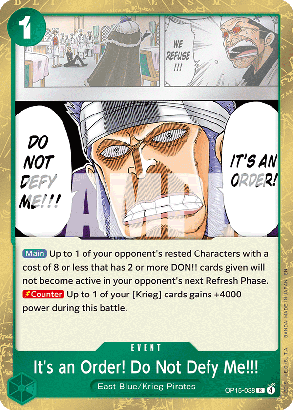 It's an Order! Do Not Defy Me!!! OP15-038 - Adventure on Kami's Island OP15-EB04 kart görseli