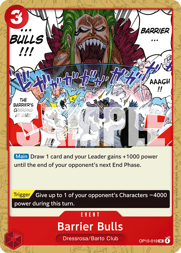 Barrier Bulls OP15-019 - Adventure on Kami's Island OP15-EB04 kart görseli